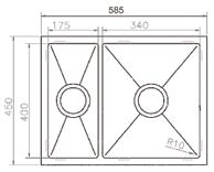 allaskaappiin 175 585 340 352SD2216 1 ½ ALTAINEN SD-2216 (2) 1 KPL 11100 38012725 VESILUKKO 12725 (2)