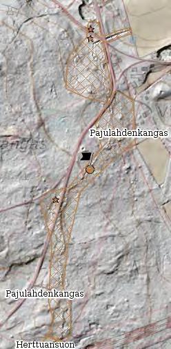 Pajulahdenkangas taistelukaivannot Rajaus muutettu 2.5.