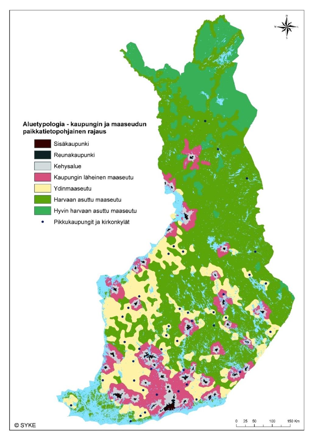 erityispiirteet ja päätösten vaikutukset maaseutuun otetaan aidosti huomioon (ministeriöt, aluehallinto, kunnat).