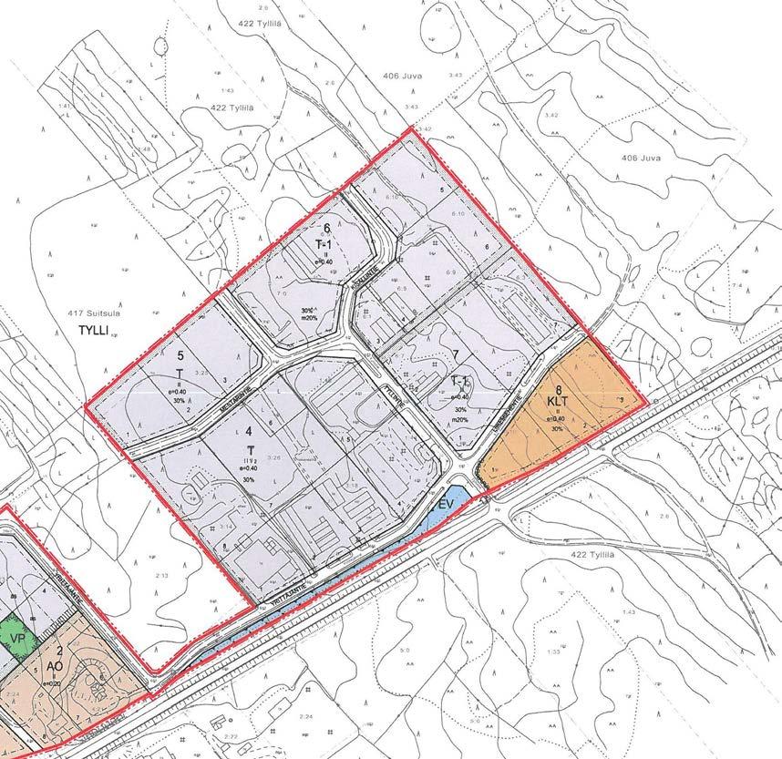 Asemakaava Alue on asemakaavoittamaton. Alueen lounaispuoleisella alueella on voimassa Turun ja Porin lääninhallituksen 30.3.1990 vahvistama Tyllin rakennuskaava.