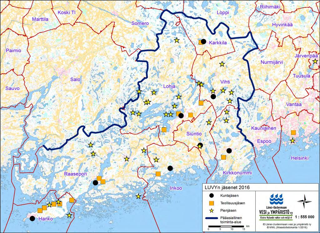 Kuva 1. Yhdistyksen jäsenet vuonna 2016.