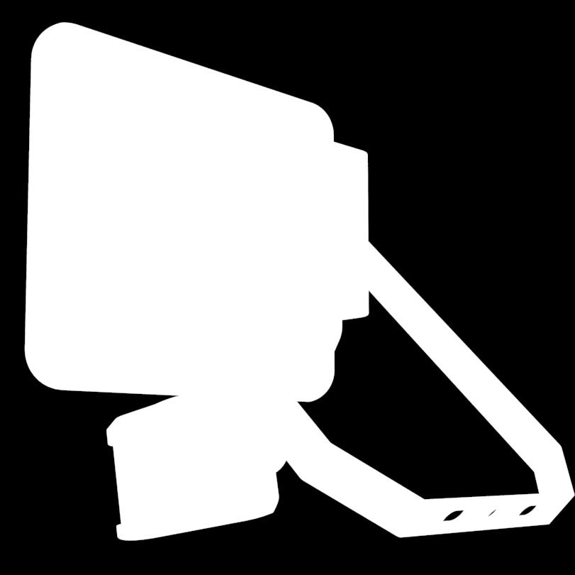 The floodlight is suitable for use in temperatures between 30 and +40 C. The floodlight is designed to be wall mounted. The floodlight is designed for fixed installation.