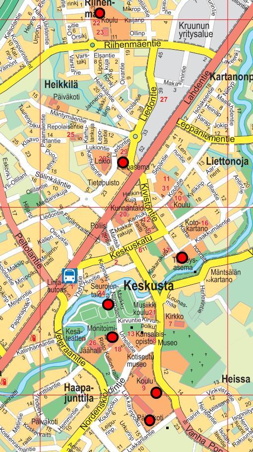 TOIMITILAT 127 Hanke: Päiväkoti Myllytonttu, päiväkoti Saviaho, Myllymäen koulu, Riihenmäen koulu, Hyökännummen koulu, Paloasema, Terveyskeskus, Monitoimitalo ja Urheilupuiston rakennukset 04600