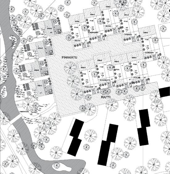 The blocks are also too spread out and do not form village-like totalities.