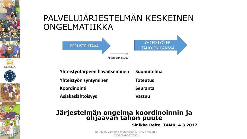 Palveluohjaukseen on erilaisia näkökulmia. Tässä on esitetty palvelujärjestelmän näkökulmaa ja sen keskeistä ongelmaa.