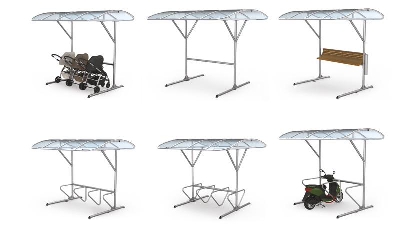 DUAL SIDE SHELTER 16 BK3002 8 aisaa / 16 pyörälle Saatavilla kaikissa RALväreissä erikoismitoituksin SHELTER BASIC BK3003 2-3