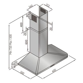 äänenvoimakkuus 49 db valot 2 x 50