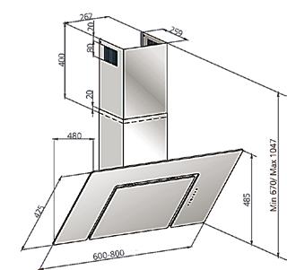 x 35 W halogen S09ANW6532S Andromeda Eco 60 cm musta