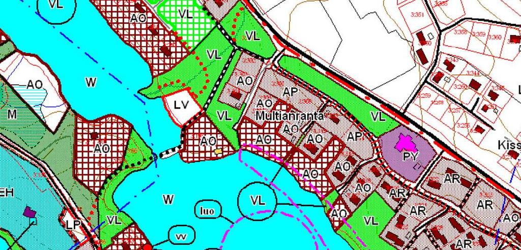 3.2.3 Yleiskaava Multian kunnan oikeusvaikutukseton strateginen rantayleiskaava on hyväksytty kunnanvaltuustossa 16.3.2009 33.