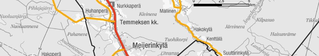 Maantieverkon varressa kulkee kevyen liikenteen