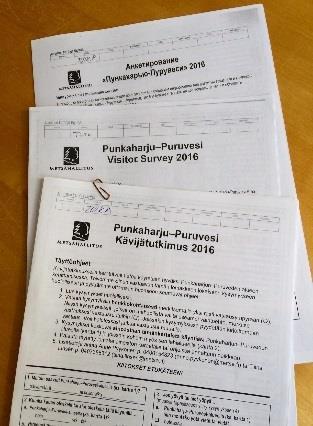 jakautuminen, tyytyväisyys alueen palveluihin ja luonnonympäristöön sekä virkistyskävijöiden