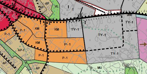 3 Merkinnällä osoitetaan asumisen, palvelujen, teollisuus- ja muiden työpaikka-alueiden ym. taajamatoimintojen sijoittumisalue ja laajentumisalueita.