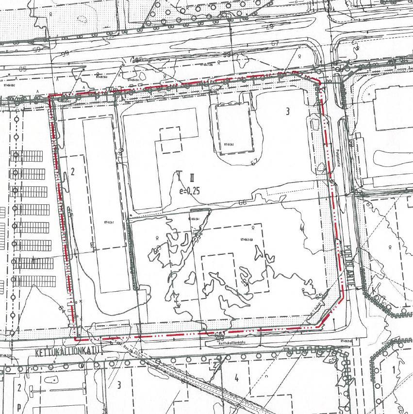 4 tekniselle erikoistavarakaupalle. Alueelle saa sijoittaa myös pääkäyttötarkoitusta palvelevia muita tiloja kuten toimisto- ja terminaalitiloja. Asemakaava Alueella on voimassa: 1) Asemakaava KV 1.2.