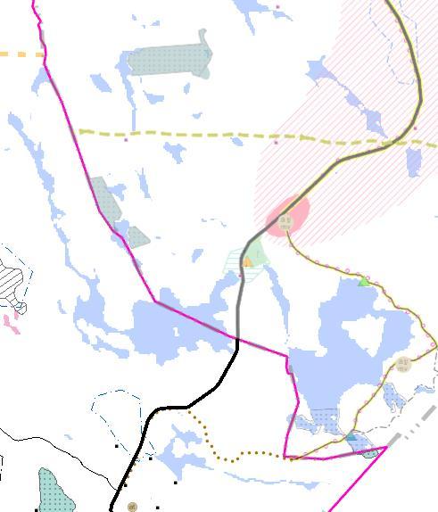 Miehikkälän pohjoispuolitse Kymenlaakson voimassaolevissa maakuntakaavoissa kulkeva kansainvälisen öljyjohdon yhteystarvemerkintä ei kohtaa maakuntien rajalla Etelä-Karjalan voimassaolevien