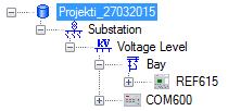 18 kuinka projektille on luotava sähköasema (Substation), johon sijoitetaan jännitetaso (Voltage Level).