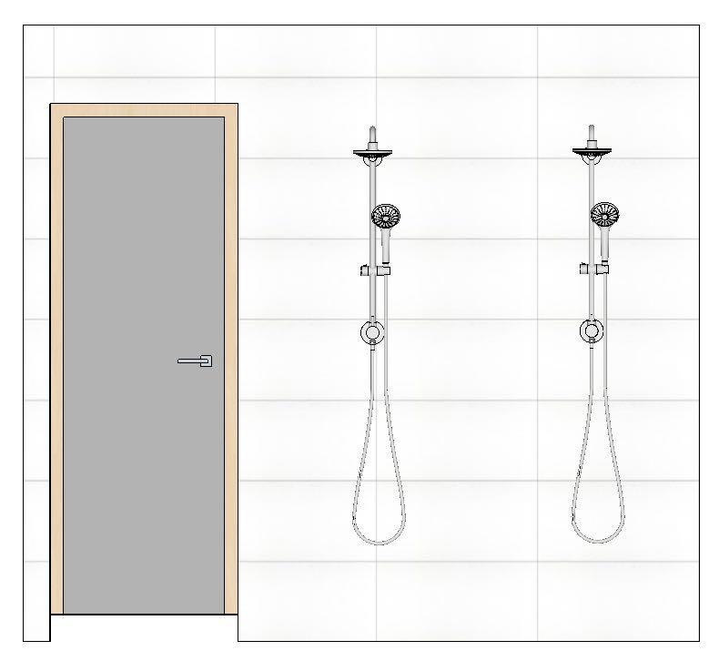 Seinäprojektio, suihkuhuone 3 0,20 m 9 10 0,15 m 1,10 m 1,0 m 1,90 m 0,80 m 0,0 m Huonekortti, Sauna ja suihkuhuone 1. Kaakeli (Lattiamateriaali ) 2.