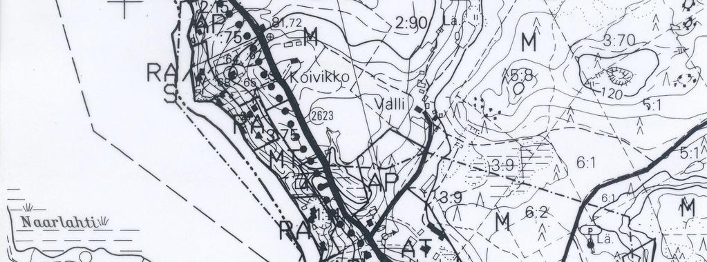 6 Kuva 3. Ote Sasi-Mahnala-Laitilan osayleiskaavasta. Perusselvitykset 1. Ranta-alueen emätila- ja mitoitustarkastelut. Jumesniemen aluetta lukuun ottamatta tarkastelut on laadittu v.