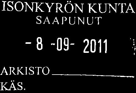 ISONKYRÖN KLINTA SAA PUNUT - I -09-2011 i ARKISTO--- KÄS."---- YHTE ISTOI MI NTASOPIMUS MAASEUTUHALLIN NON TEHTÄVI Eru.