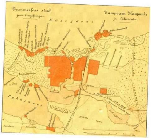 61 Vuoden 1887 Tampereen kaupungin asemakartassa oli