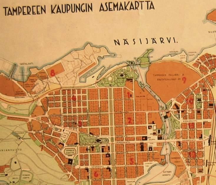 kanavointirakenteisiin Vuoden 1930 pohjakartassa ei katualuetta eikä