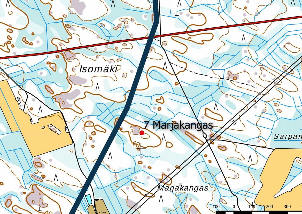 40 m, ja kohde olisi mahdollista säilyttää rakentamisvaiheessa.