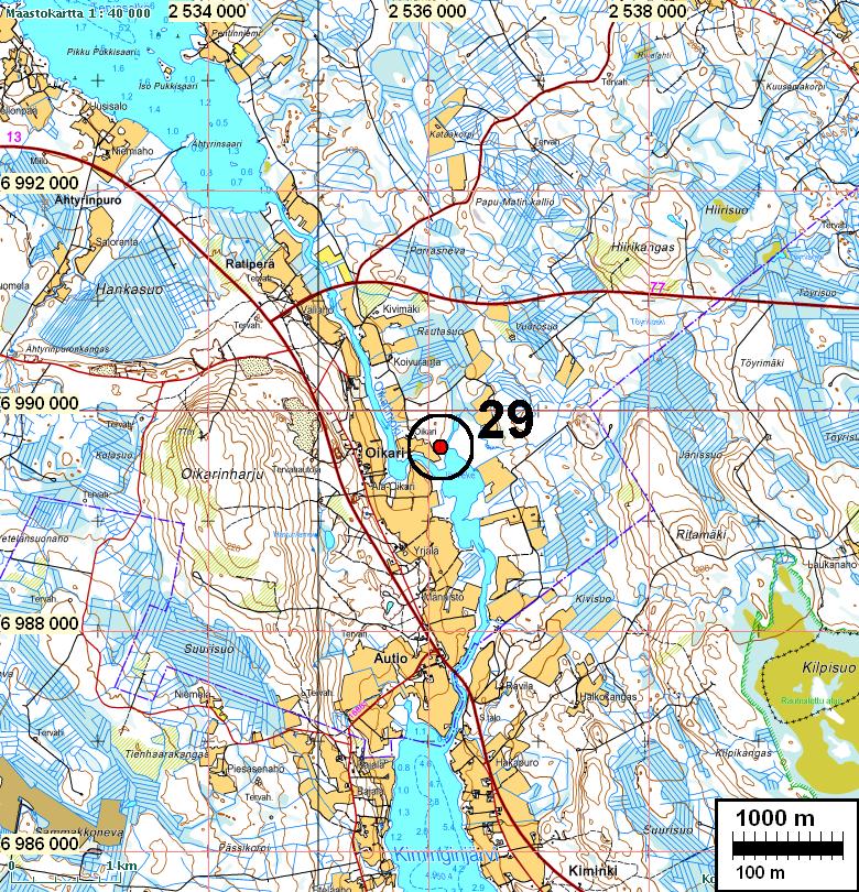 Maaperä on melko kivinen moreeni. Kiviseen maastoon kuitenkin kaivettu n. 15 m halk tervahauta.