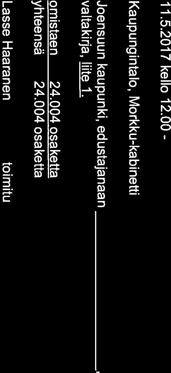 johtaja ja pöytäkirjanpitäjä, jolloin pöytäkirja katsotaan tulleen myös tar kastetu ks i.