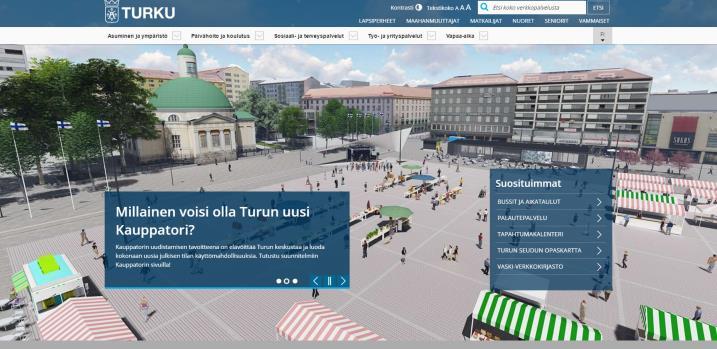 Digitaalisten palvelujen kehittäminen avoimesti ja tietoja jakamalla Turku.