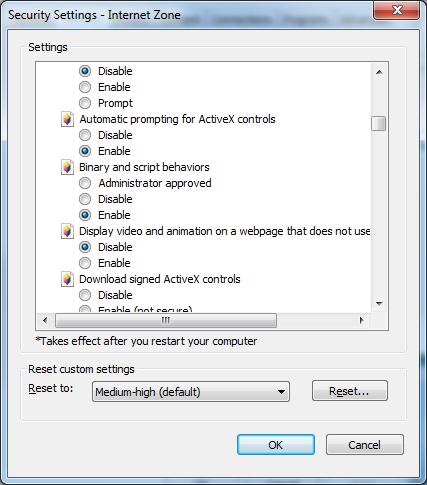 Kappale 1: Yleistä 2. Aseta järjestelmä kysymään, ladataanko ActiveX-komponentit. 3.