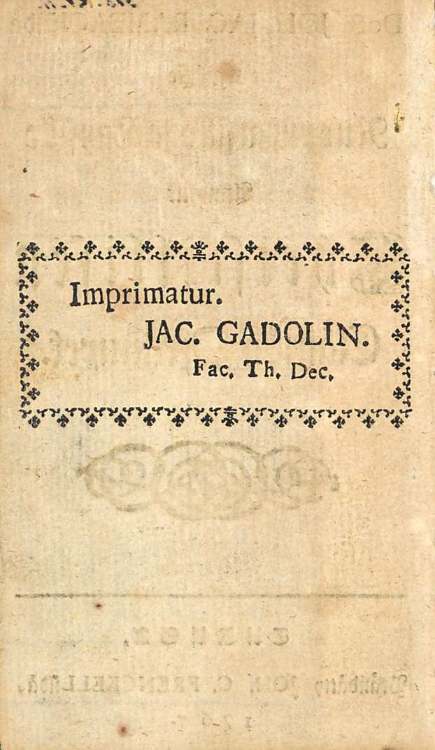 Imprimatur.