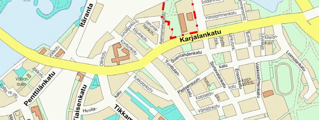 nykyisessä muodossaan lakkaisi. Kettuvaarantien ja Sortavalankadun kulmauksessa olevalle huoltoaseman kiinteistön kehittämismahdollisuuksia parannetaan kasvattamalla tontin rakennusoikeutta.