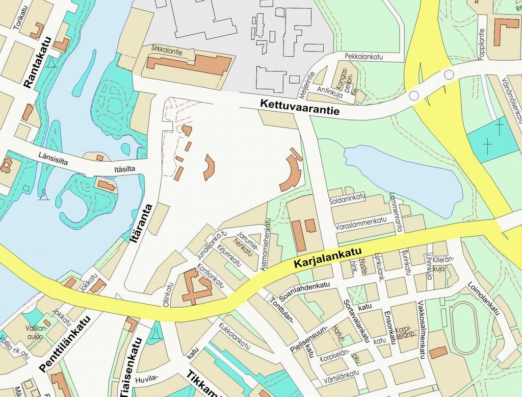 SORTAVALANKATU 2-4 ASEMAKAAVAMUUTOKSEN SELOSTUS Asemakaavan muutos koskee Joensuun kaupungin Niinivaaran kaupunginosan (5) kortteleita 511 ja 5124 sekä tiloja 6:196, 876:1, osia tiloista 12:23,