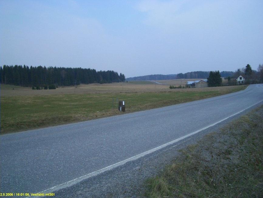 nykyisen mt. 301:n välillä.