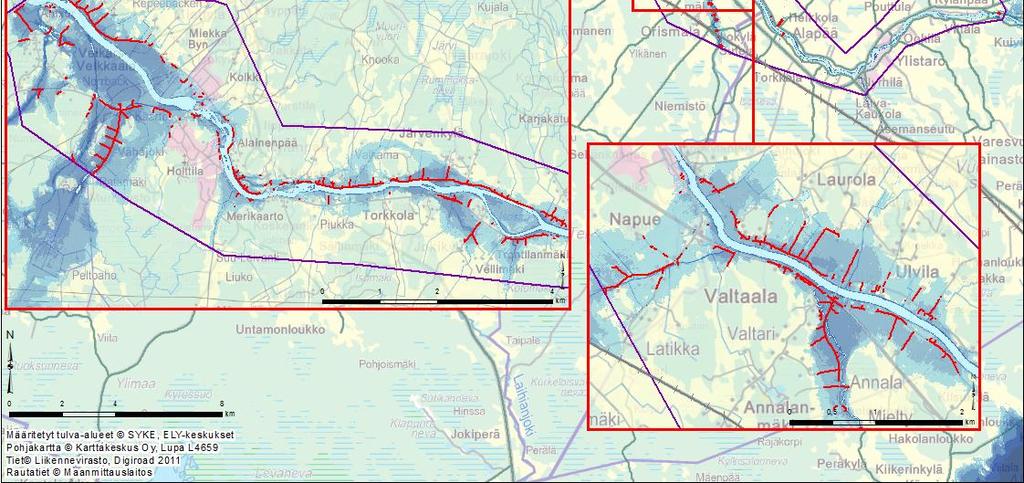 Ylistaro-Vähäkyrö merkittävällä tulvariskialueella ei ole sellaista teollisuuden toimintaa, joka olisi yhteiskunnan toiminnan kannalta elintärkeää. 3.4.