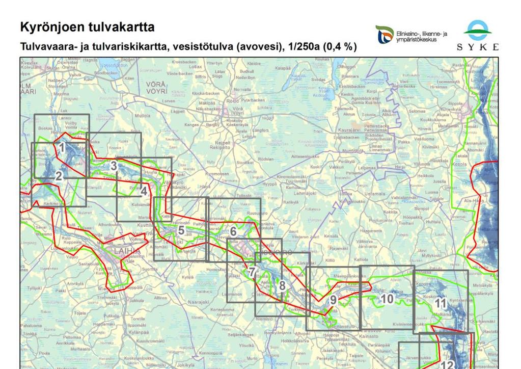 Merkittävien tulvariskialueiden