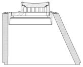 Betoninen kartiorengas aukko ø 600 mm Kiinnitys asennusrenkaaseen.