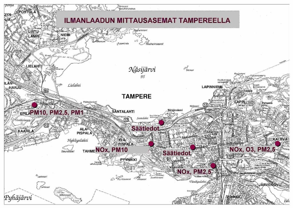 TAMPEREEN ILMANLAADUN MITTAUSTULOKSET Loka joulukuu Neljännesvuosiraportti 4/212 TAMPEREEN KAUPUNKI