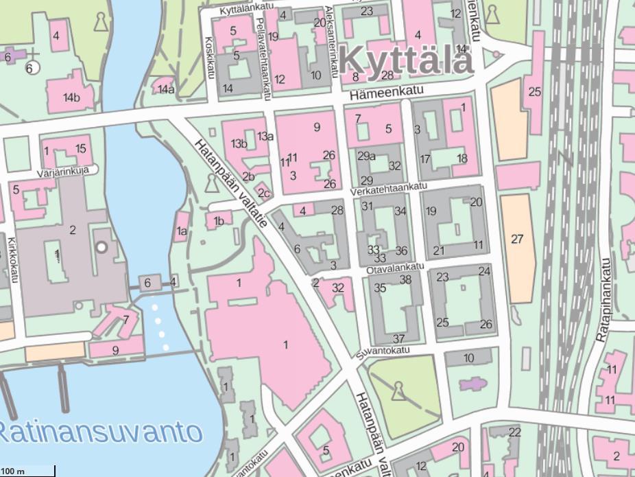 keskustassa sijaitsevalle Tuomiokirkonkadulle välillä Verkatehtaankatu-Suvantokatu. Suunniteltavan katuosuuden pituus on noin 200 metriä.