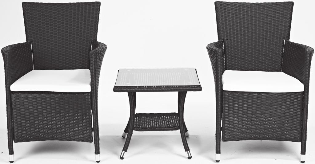 Synthetic Rattan Café Set Caféset konstrotting Kafésett kunstrotting Polyrottinkinen pöytäryhmä
