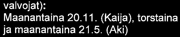 2018 Syysloma16. -22. 10. 2017 Joululoma 23. 12. 2017-7. 1. 2018 Talviloma 26. 2. -4. 3. 2018 Pääsiäisloma 30. 3. -2.4. 2018 Vapaapäiviä ovat maanantai 30. 4.. ja helatorstai 10. 5.