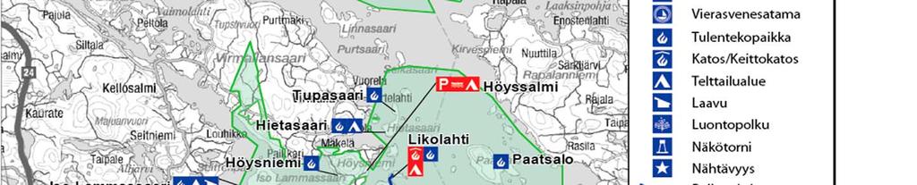 tulentekopaikkaa muutetaan telttailualueiksi (Vähä-Haukkasalo, Likolahti, Lietsaari,