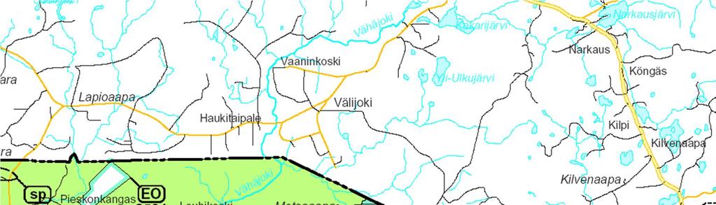 Länsi-Lapin maakuntakaava Tervolan kunnassa hankealue kuuluu Länsi-Lapin seutukaavaan (nyk. maakuntakaava), jossa alue on merkitty maa- ja metsätalousalueeksi (kuva 9). Kuva 9.