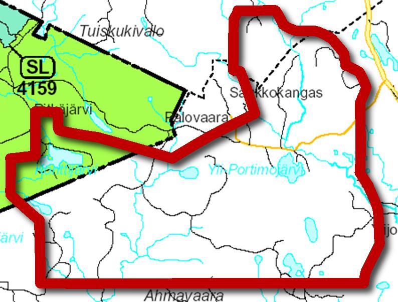 Pieneltä osin alue on osoitettu maa- ja metsätalousvaltaisen alueen merkinnällä M. Lisäksi alue kuuluu kaivostoiminnan kehittämisen vyöhykkeeseen.