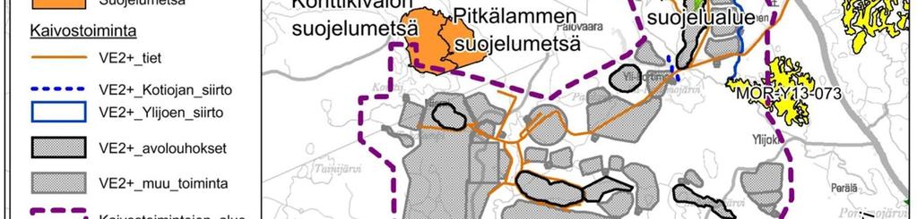 Natura-alueen suojeluperusteena ovat seuraavat luontodirektiivin liitteen I luontotyypit (priorisoidut paksunnoksin): 7230 Letot 7 % 7310 Aapasuot 15 % 9010 Boreaaliset luonnonmetsät 37 % 91DO