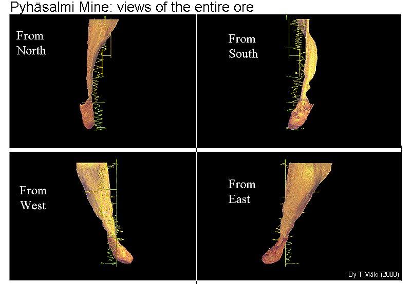 Ore bodies One hammer-shaped lode: a flat, subvertical (80 to the ESE), 1000 m long, 150-650 m wide and 10-60 m thick 'handle'