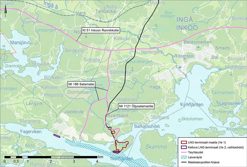 Finngulf LNG LNG-terminaali Inkooseen 7.7. Liikenne 7.7.1.