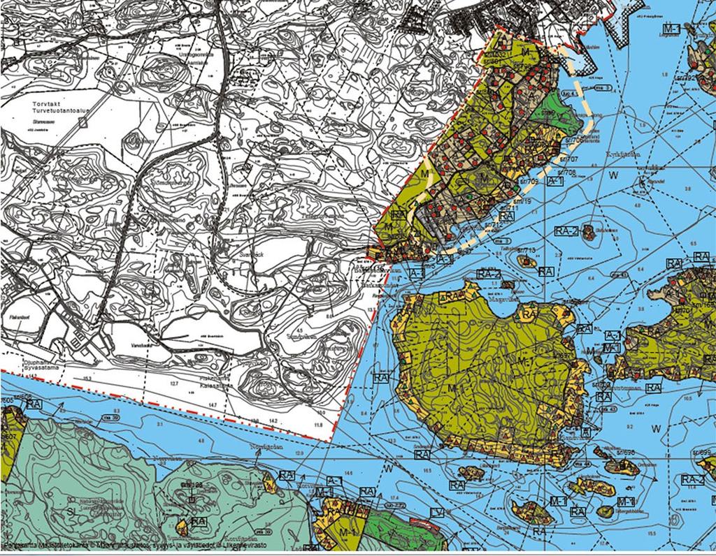 Finngulf LNG LNG-terminaali Inkooseen osayleiskaava-alue rajautuu hankealueen kohdalla Norrfjärdenin keskilinjaan, ja Fjusön niemen kohdalla kaava-alueen raja sijoittuu merialueelle niemen itäreunaan.