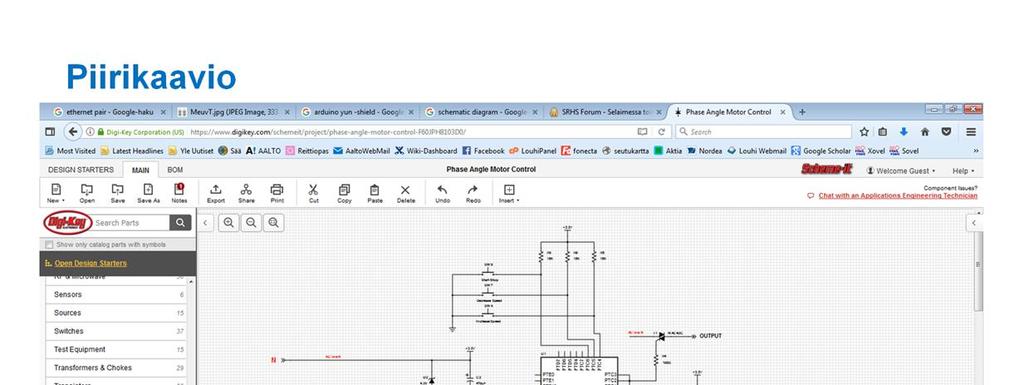 Tässä DigiKeyn suunnitteluohjelma (http://www.