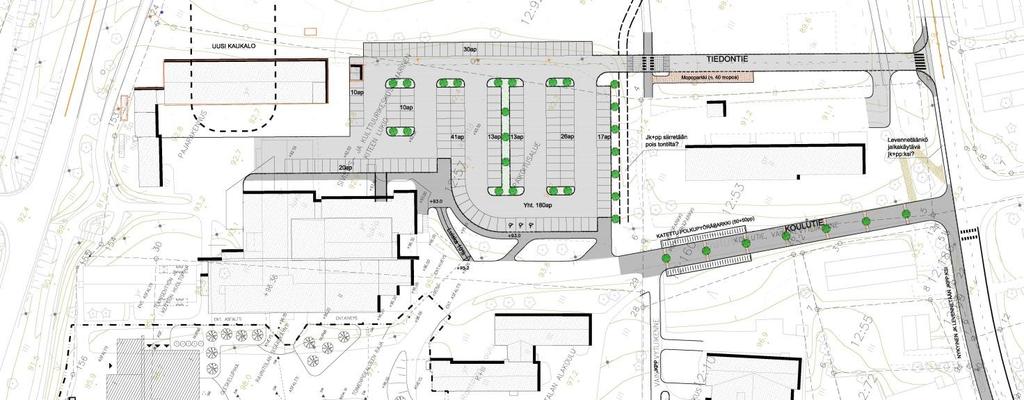 nykyistä kenttää, tarvittaessa laajentaa toisessa vaiheessa pysäköintialuetta Rantalanpuistoon päin ja jättäen mahdollisuuden