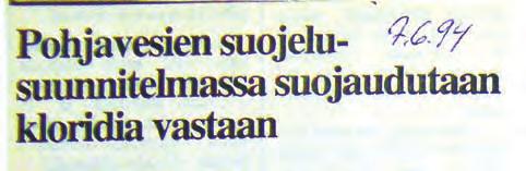 (Riihimäen teknisen viraston lehtileikekokoelma) Johtokunnan strategian mukaisesti vesihuoltolaitos edisti vedenhankinnan varmuutta ja turvallisuutta vuonna 2007.